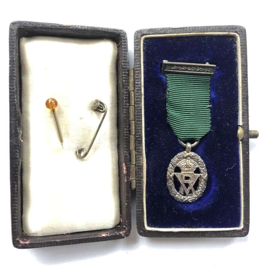 Volunteer Decoration cased Victorian miniature medal