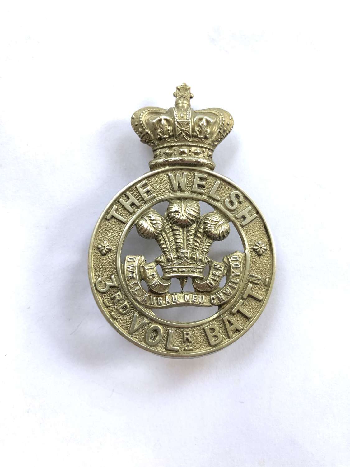 3rd VB Welsh Regiment Victorian glengarry badge circa 1887-96