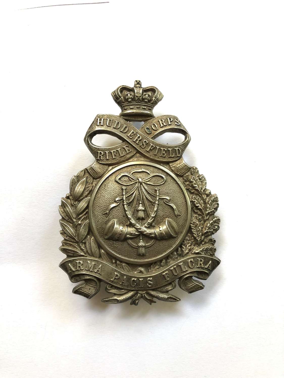 Huddersfield Rifle Corps Victorian Officer pouch belt plate c1863-74