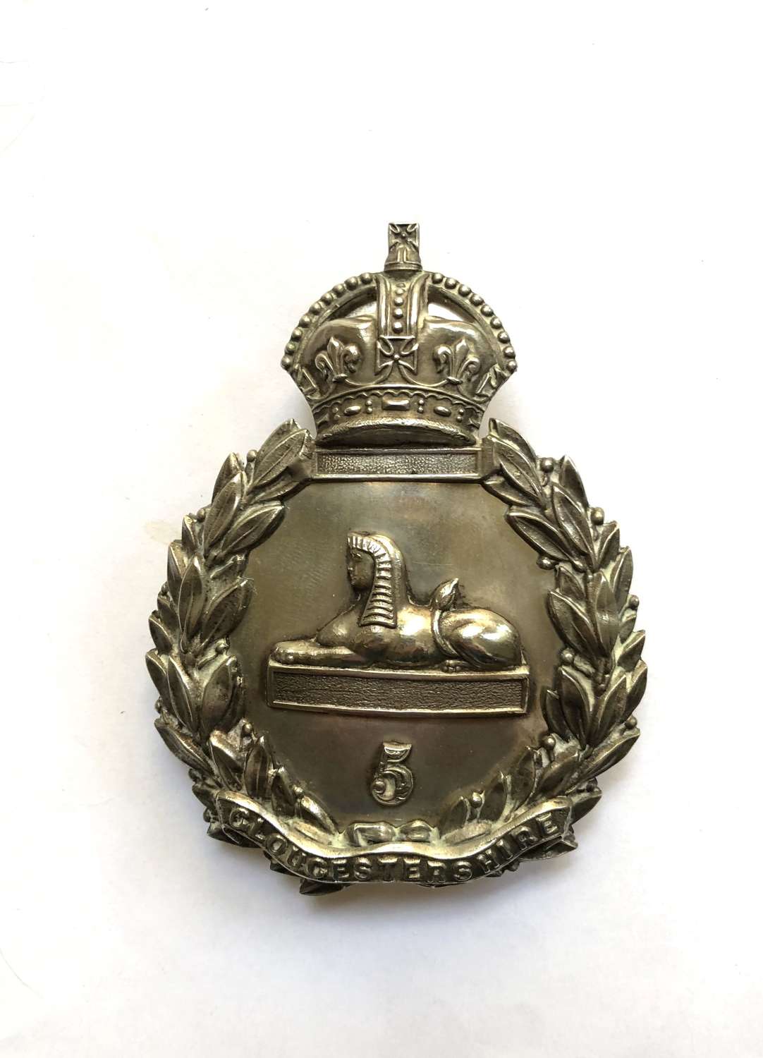 5th Bn. Gloucester Regiment Officers pouch belt plate circa 1908-14