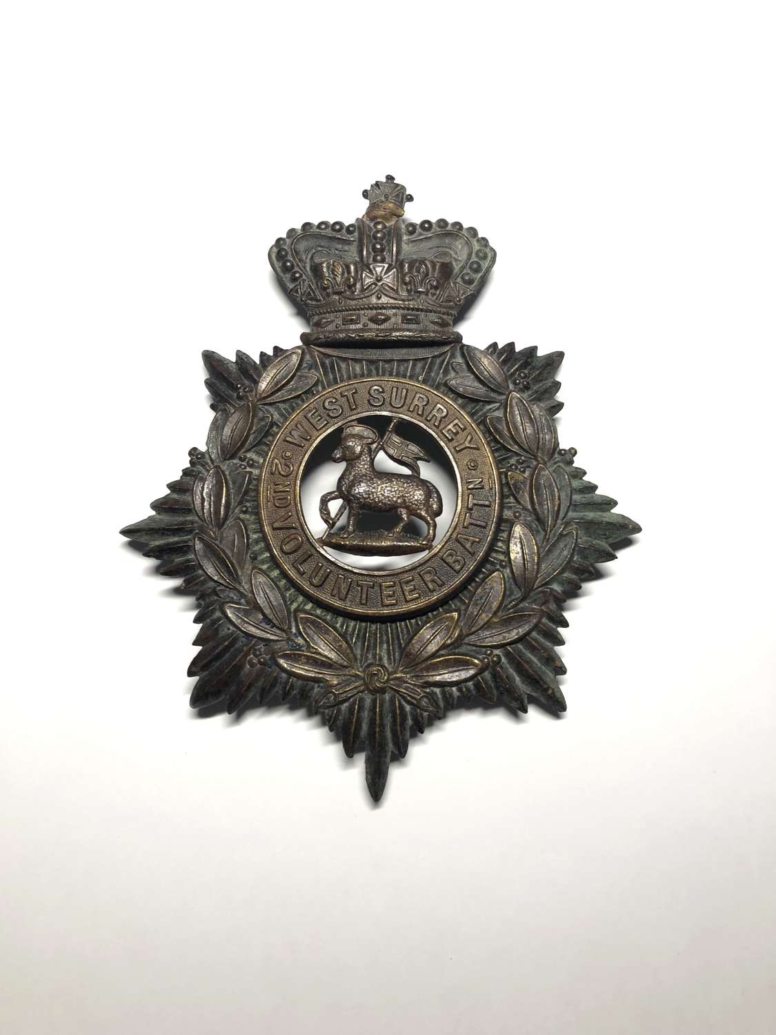 2nd VB Queen's (Royal West Surrey Regiment) Victorian helmet plate