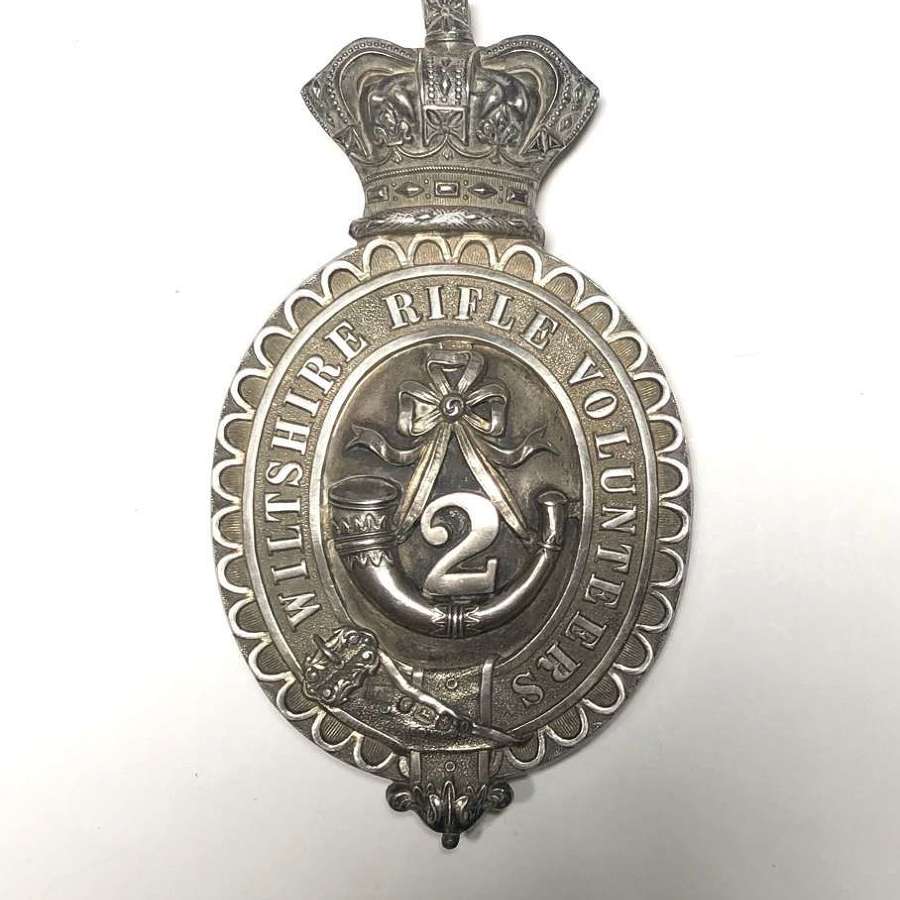 2nd Wiltshire Rifle Volunteers 1863 HM silver pouch belt plate