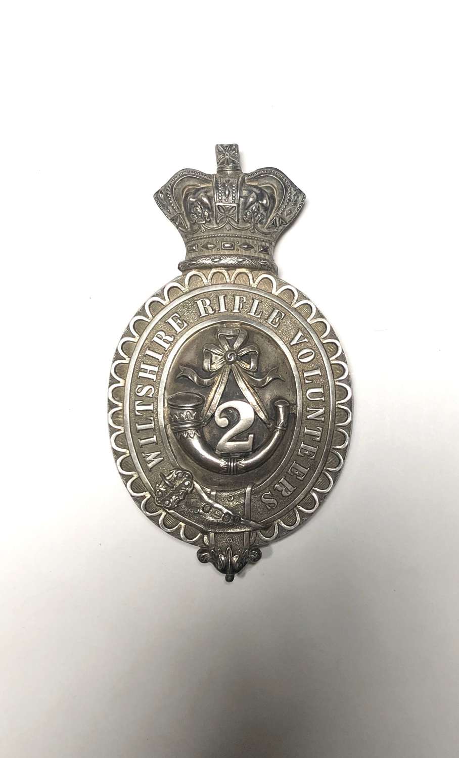 2nd Wiltshire Rifle Volunteers 1863 HM silver pouch belt plate