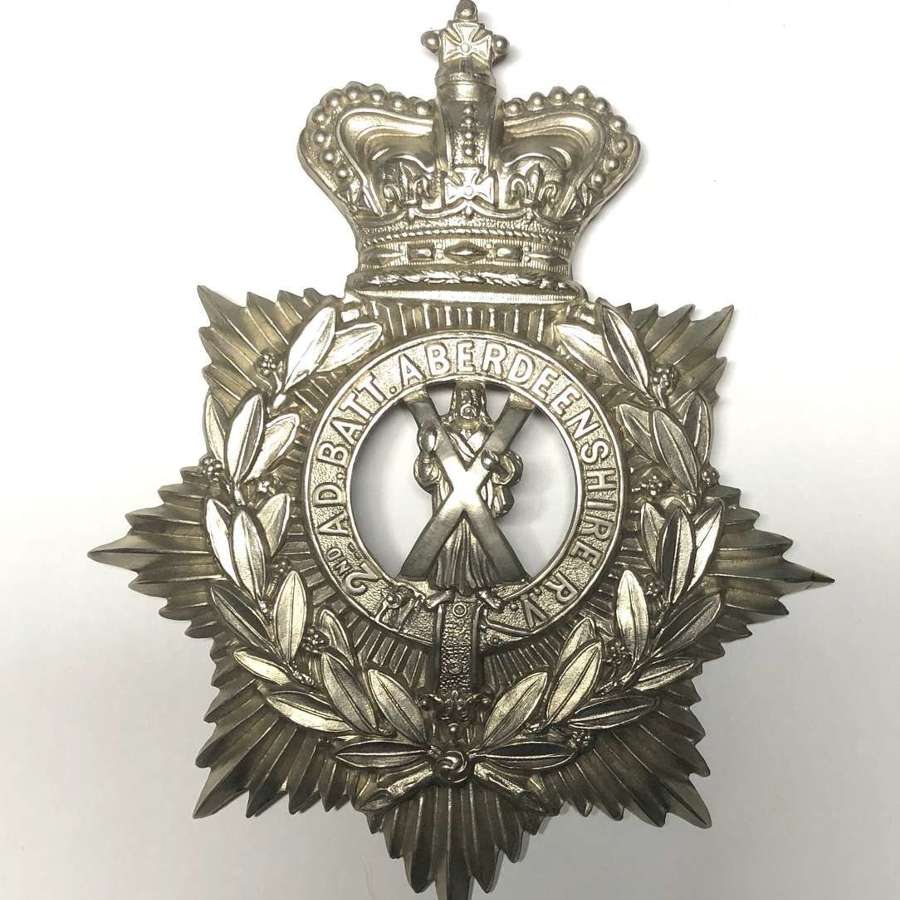 Scottish. 2nd Admin. Bn. Aberdeenshire Rifle Volunteers helmet plate