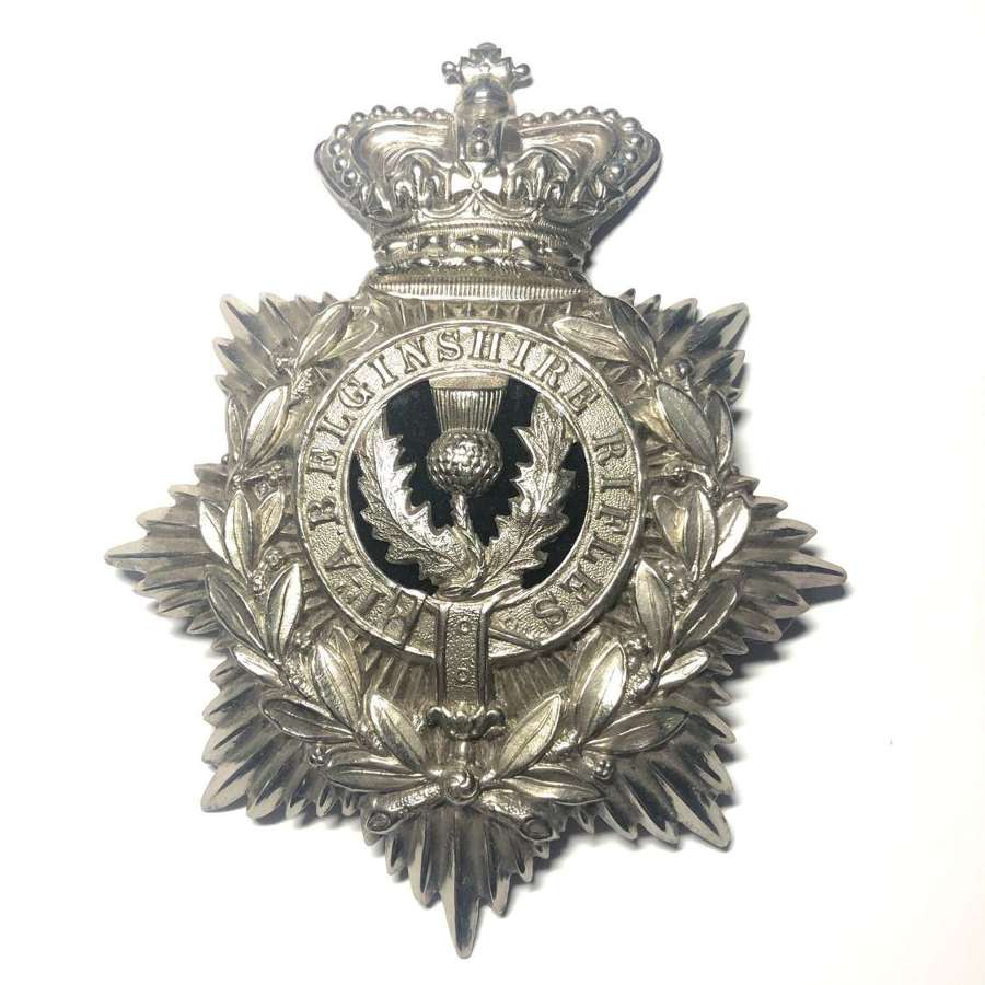 1st Admin Battalion Elginshire Rifles Victorian helmet plate c1879-86
