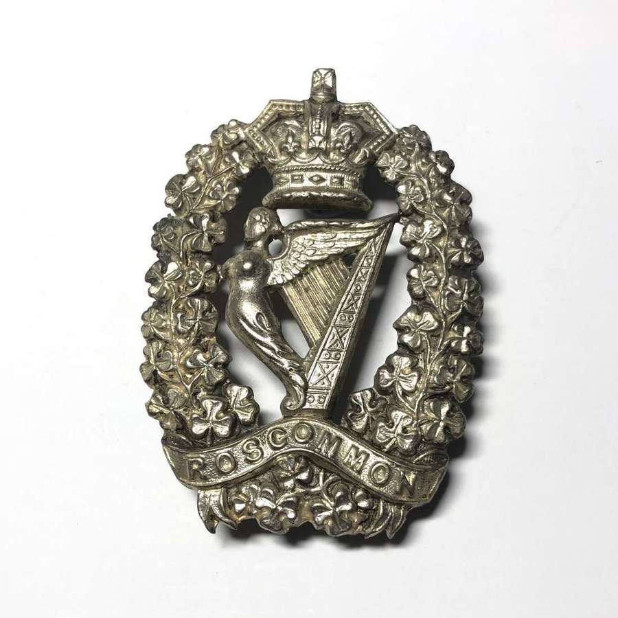 Irish Roscommon Militia Victorian glengarry badge circa 1874-81