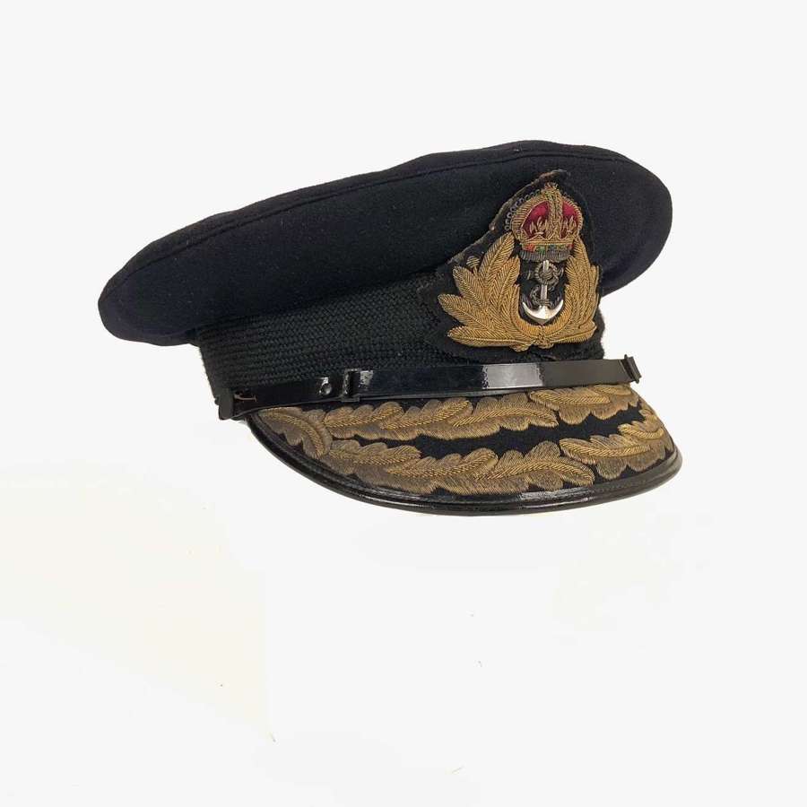 Royal Navy WW2 Admiral's RN peaked cap by Gieves.
