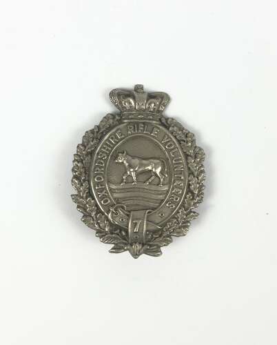 Oxfordshire Rifle Volunteers Victorian pre 1887 glengarry badge