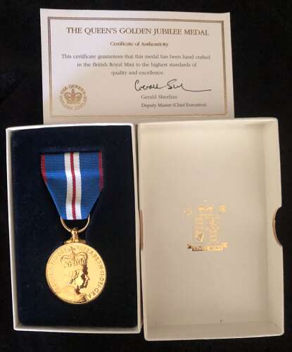 Queens Golden Jubilee Medal 1952-2002 in Royal Mint box of issue