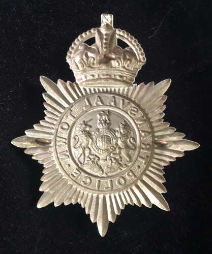 Transvaal Town Police Edwardian South African helmet plate c. 1902-08.