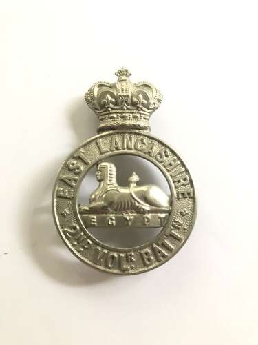 2nd (Burnley) VB East Lancashire Regiment Victorian glengarry badge c. 1889-96
