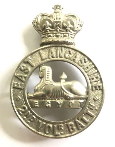 2nd (Burnley) VB East Lancashire Regiment Victorian glengarry badge c. 1889-96