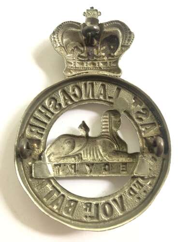 2nd (Burnley) VB East Lancashire Regiment Victorian glengarry badge c. 1889-96